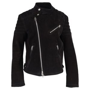 Tom Ford Slim-Fit Biker Jacket in Black Suede